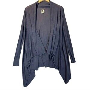 Talbots Blue Linen Blend Open Cardigan 1X